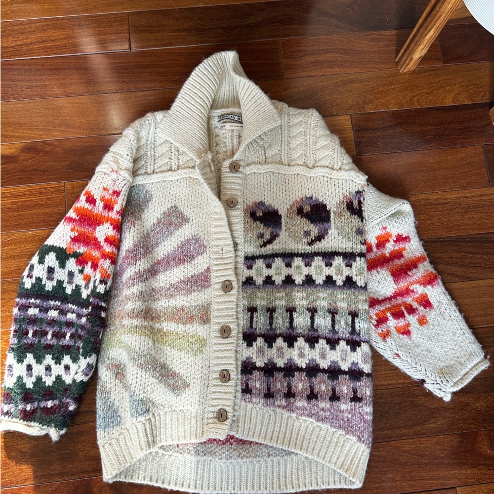 Kimchi Blue Ivory Cable Knit Cardigan